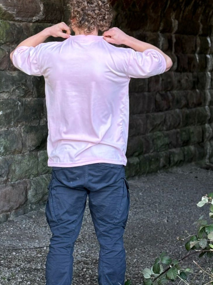 Oversized Pink Front Spread T