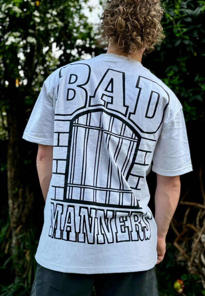 'Bad Manners' White Oversized T